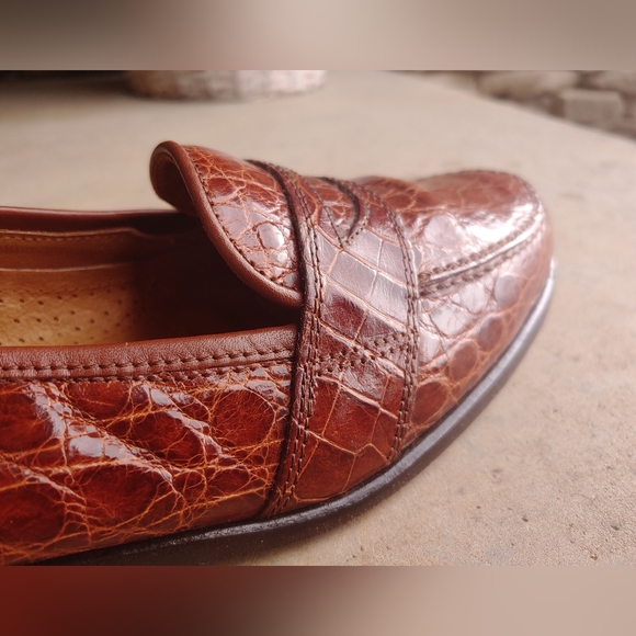 Zelli Palm Beach Genuine Crocodile Cognac Loafer main image 5